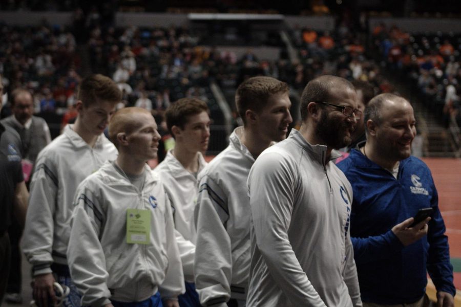 The wrestling team sent four wrestlers to the state finals in 2018. File photo.