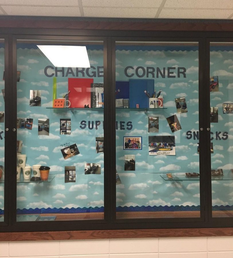 The Charger Corner serves coffee, snacks and school supplies Mondays, Tuesdays and Fridays in the Commons. The store is open from 8:10 to 8:30 a.m. 