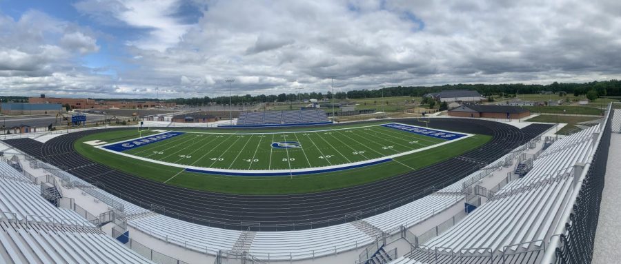 Students will fill these stands for the first game ever at the new football stadium. 