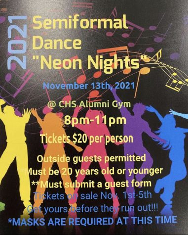 Semiformal flyer posted by student council on Instagram