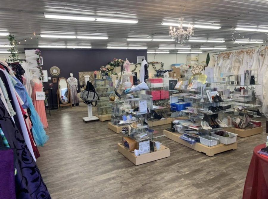A look inside the volunteer run formal dress store, From This Day Forward.