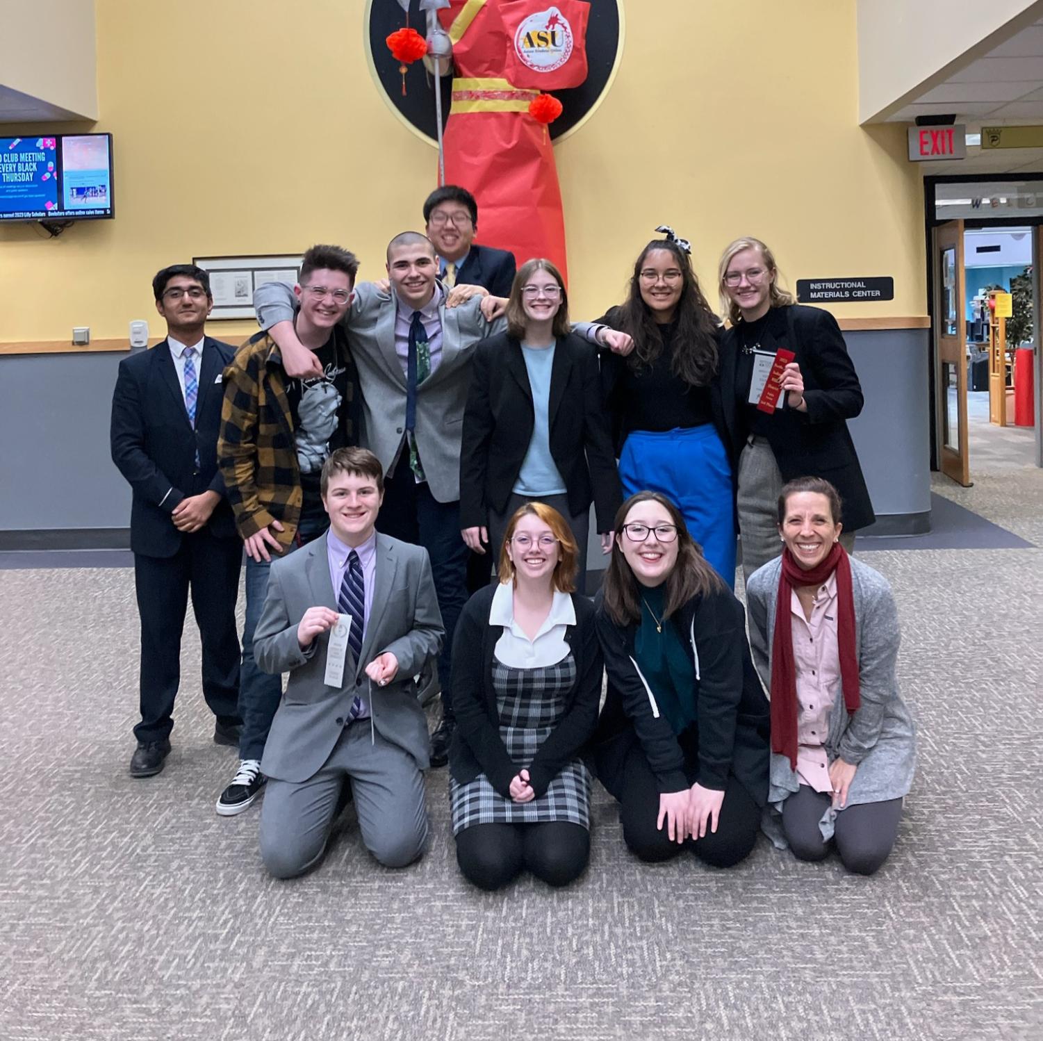 The debate team at the district debate. 