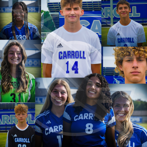 Collage of Soccer Players from both teams.