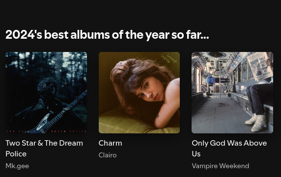 Charm appearing on Spotify's best 2024 indie albums 