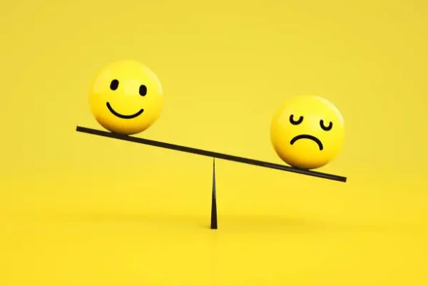 Balance of happy and sad